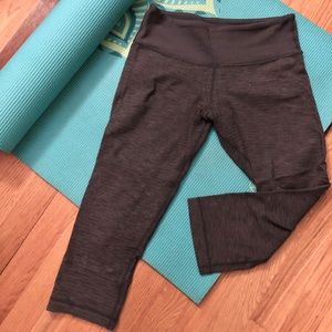 Lululemon Wunder Under Crop Heathered Leggging